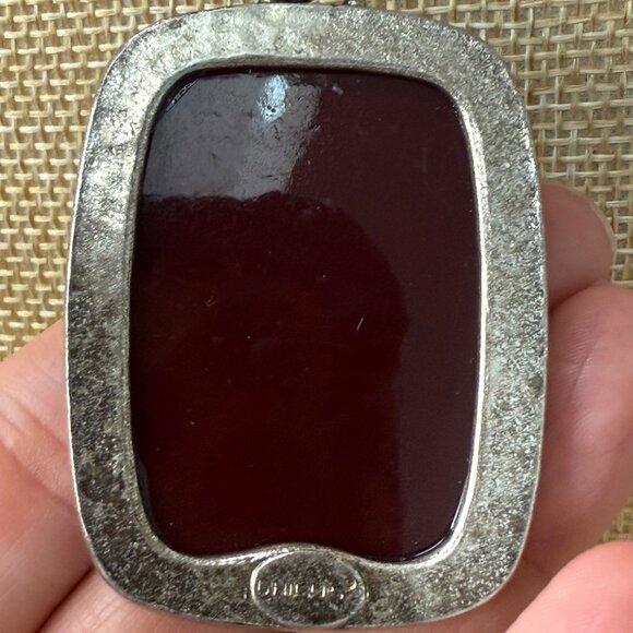 Chicos Double-Strand Red Pendant Necklace With Black & Silver Accents - Picture 3 of 9